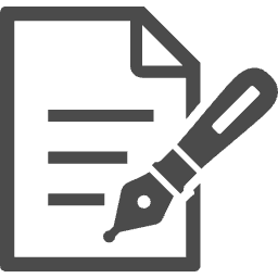 ペン付きの書類アイコン